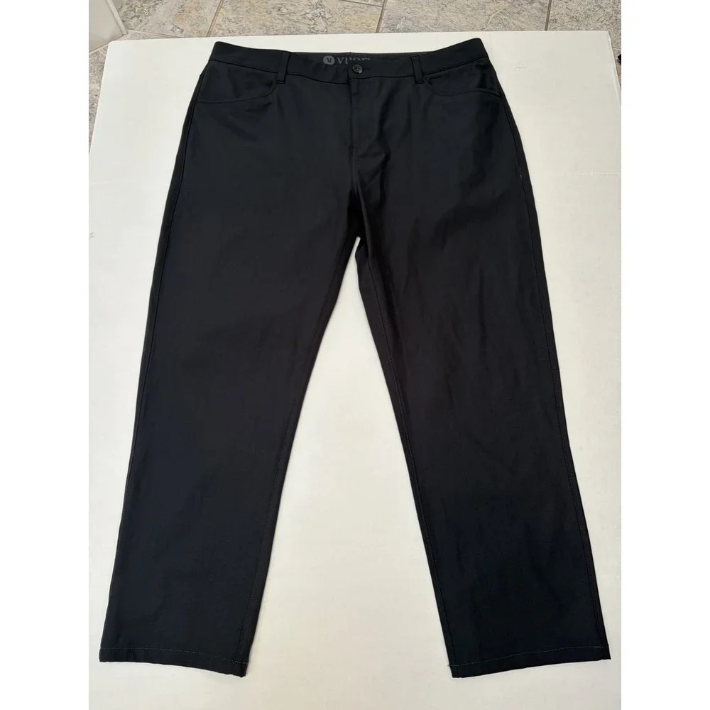 Vuori Men's Charcoal Gray Meta Pants Chino Stretch Performance V430-Sz 38x28